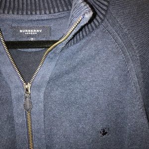 Burberry zip up sweater